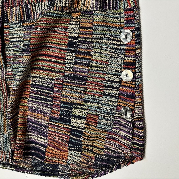 Damee Artsy Patchwork Sleeveless Button-up Tunic with Wire Collar Lagenlook XL - Picture 4 of 15